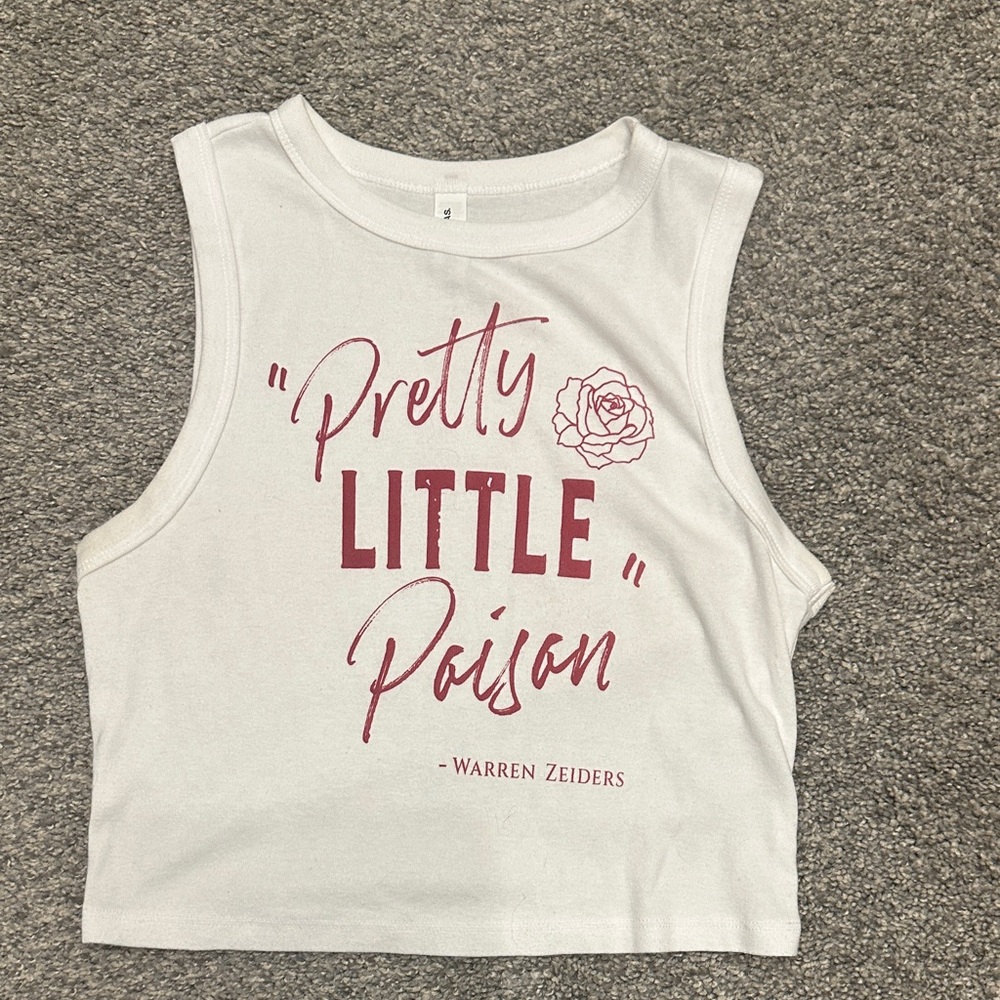 Warren Zeiders Merch White and Red Crop Top